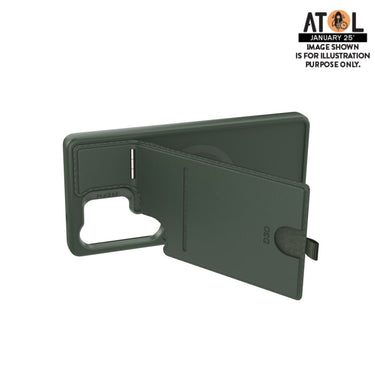 EFM Berlin Wallet Case with D3O BIO for Samsung Galaxy S25 Ultra - Forest Green